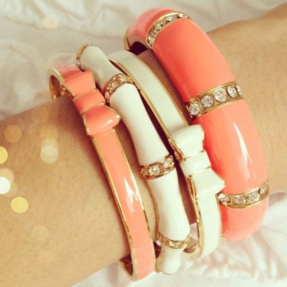 KATE SPADE • Take a Bow Bangle Stacking Layering Gold Bracelet - Picture 2 of 4